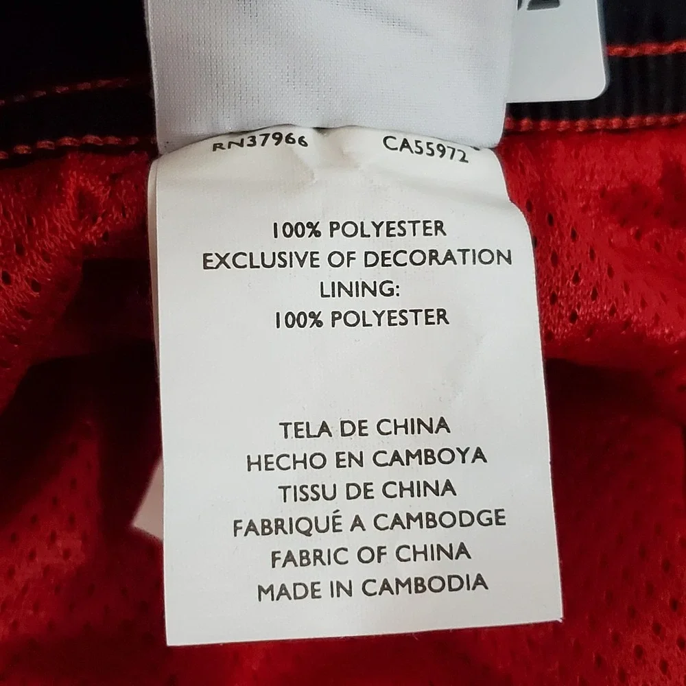 Nike Men Swimwear XXL Red Swim Trunks Logo Swoosh Embroidered